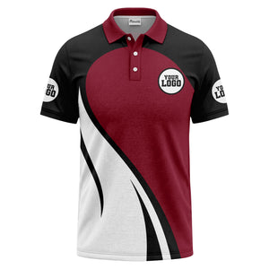 diagonal stripe custom logo modern graphic polo shirt