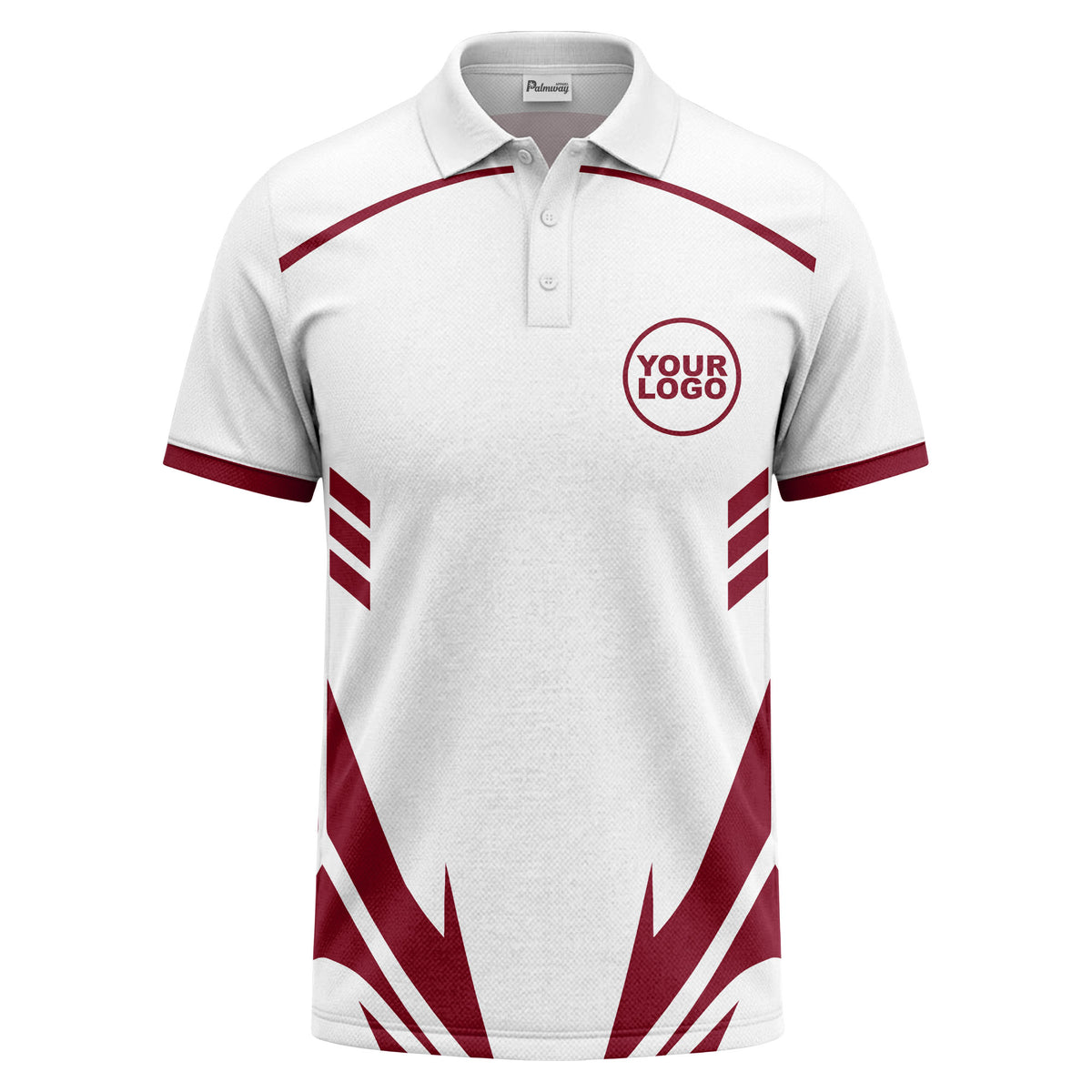 lightning bolt graphic custom logo sporty modern polo shirt