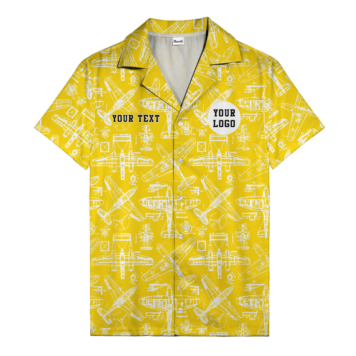 vintage airplane blueprint sketches propeller engine hawaiian shirt