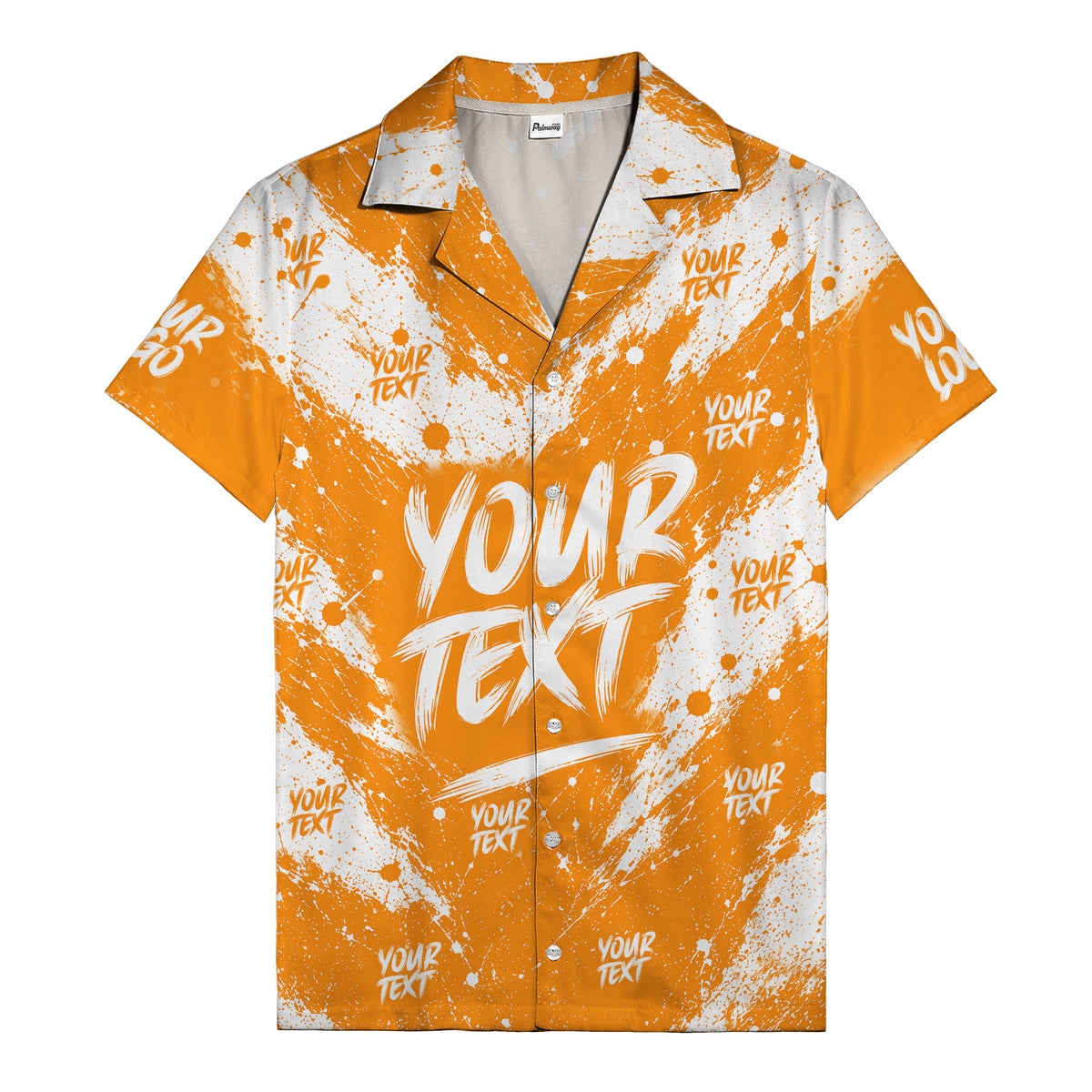 abstract splatter paint custom text hawaiian shirt with your text