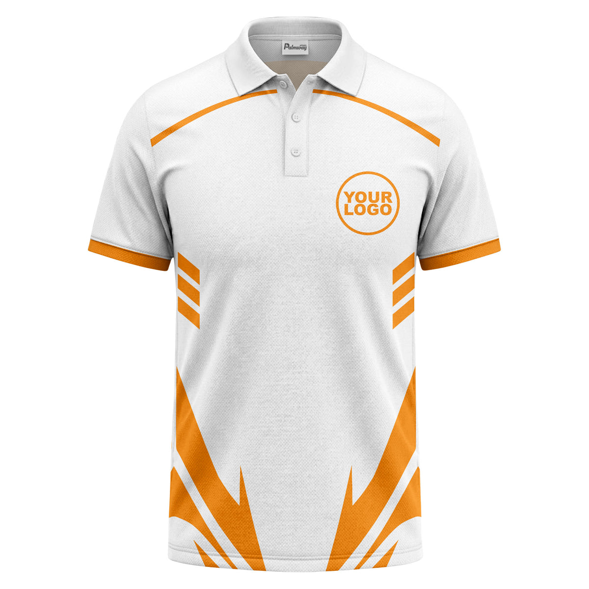 lightning bolt graphic custom logo sporty modern polo shirt