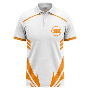 lightning bolt graphic custom logo sporty modern polo shirt