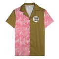 watercolor flamingo pineapple leaf repeat hawaiian shirt for men