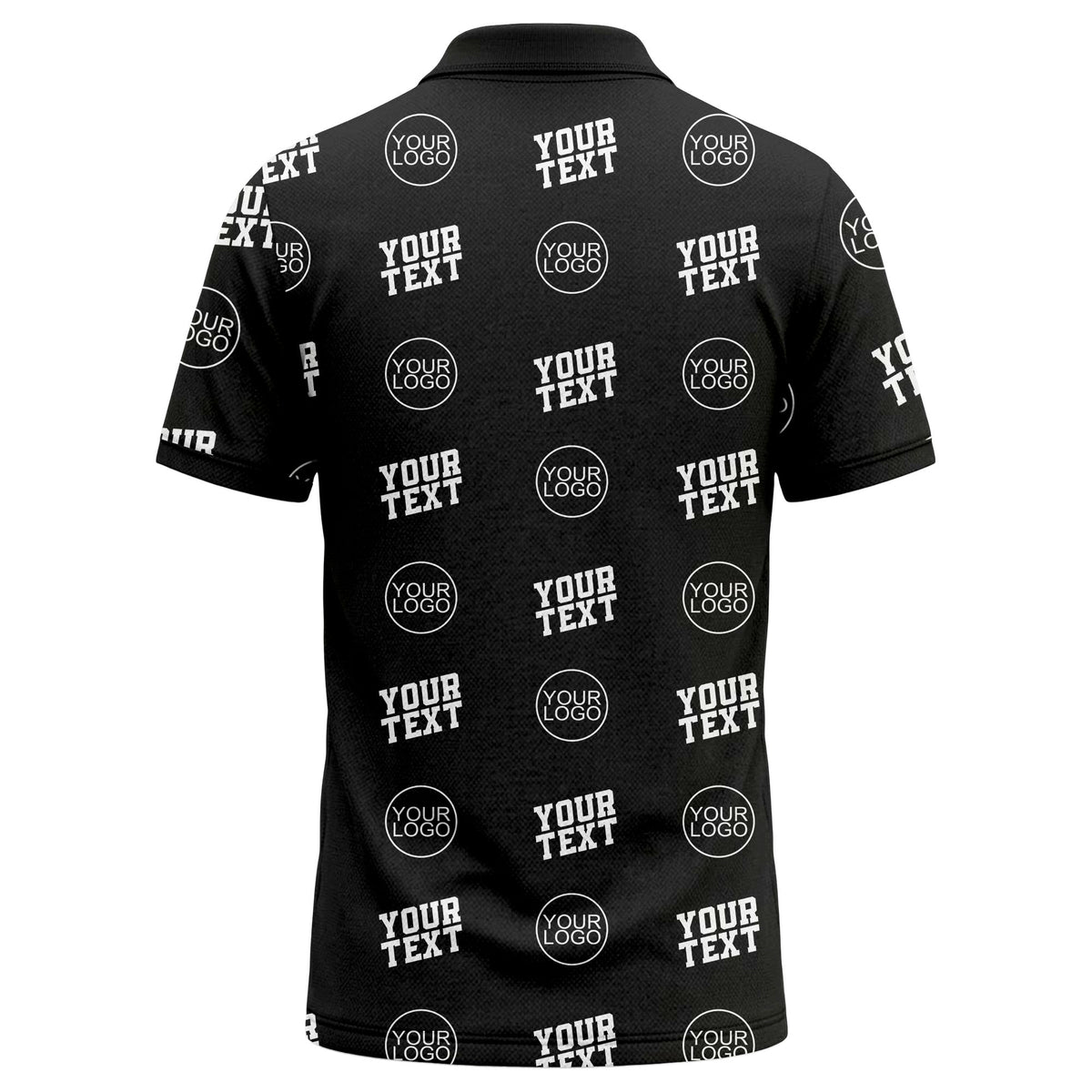 custom logo & text repeat pattern personalized polo shirt