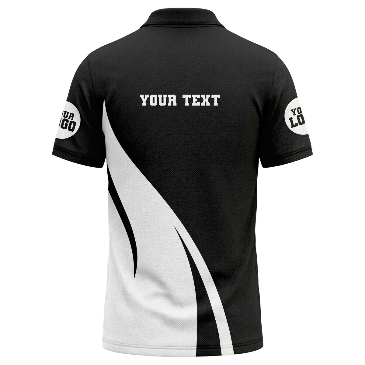 diagonal stripe custom logo modern graphic polo shirt