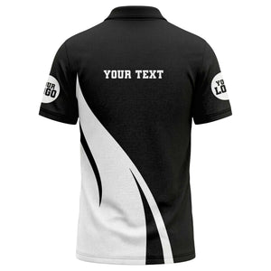 diagonal stripe custom logo modern graphic polo shirt
