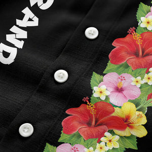 Sunset Hibiscus Explosion Tropical Floral Illustrated Hawaiian Shirt For Men