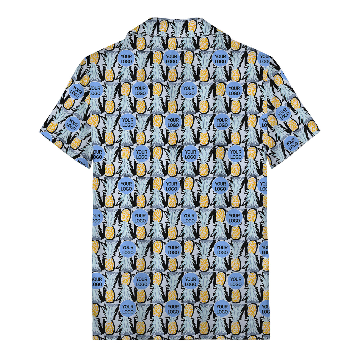 pineapple repeat & custom logo aloha hawaiian shirt