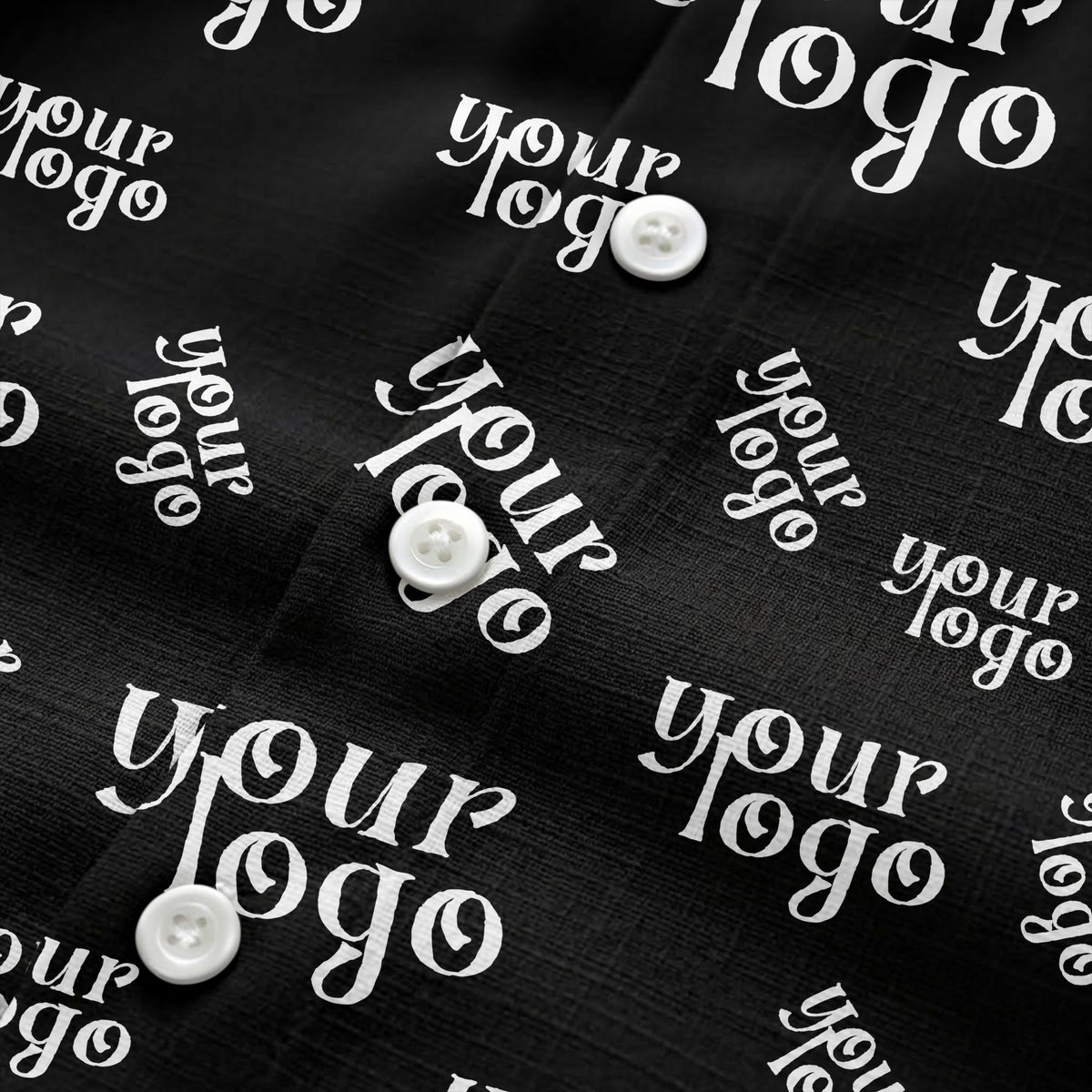 custom logo repeat typography hawaiian shirt for personalized style