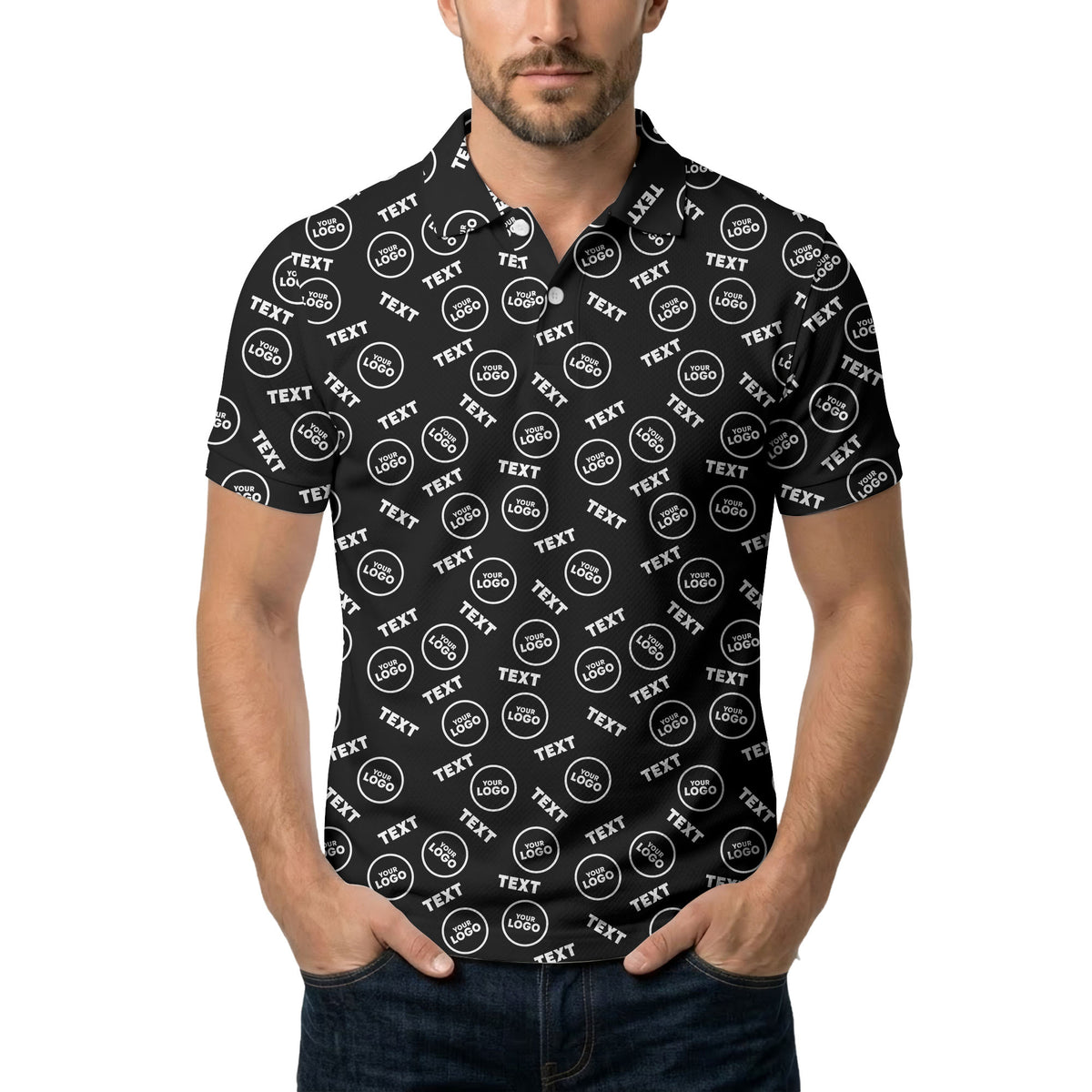 custom logo text polo shirt custom polo shirt