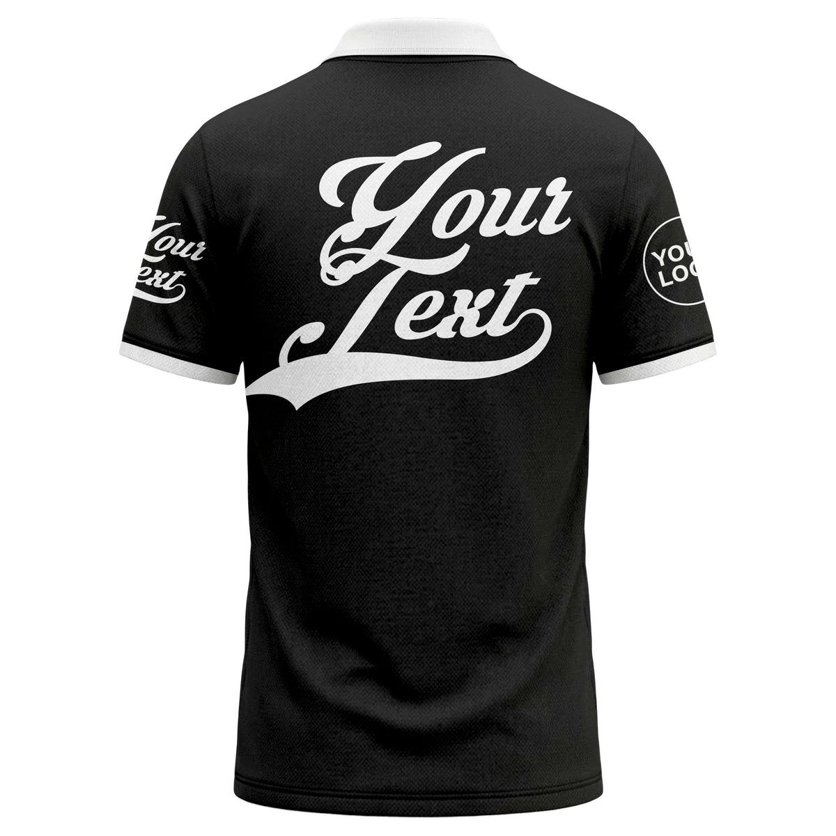 custom script logo corporate casual polo shirt for men
