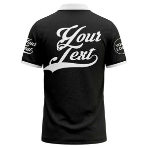 custom script logo corporate casual polo shirt for men