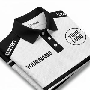 customizable logo & text sport jersey polo shirt for team gear