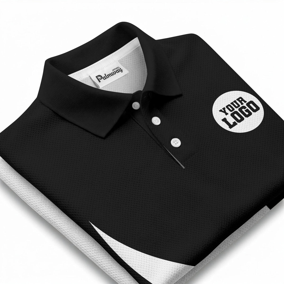 diagonal stripe custom logo modern graphic polo shirt