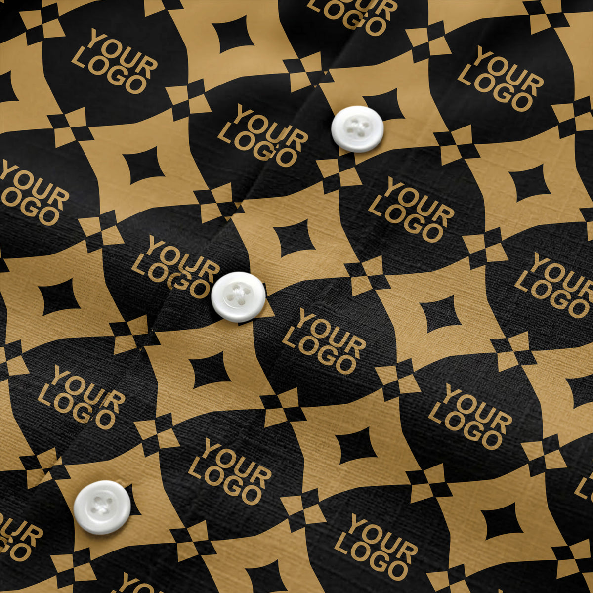 gold mon diamond lattice monogram hawaiian shirt for men