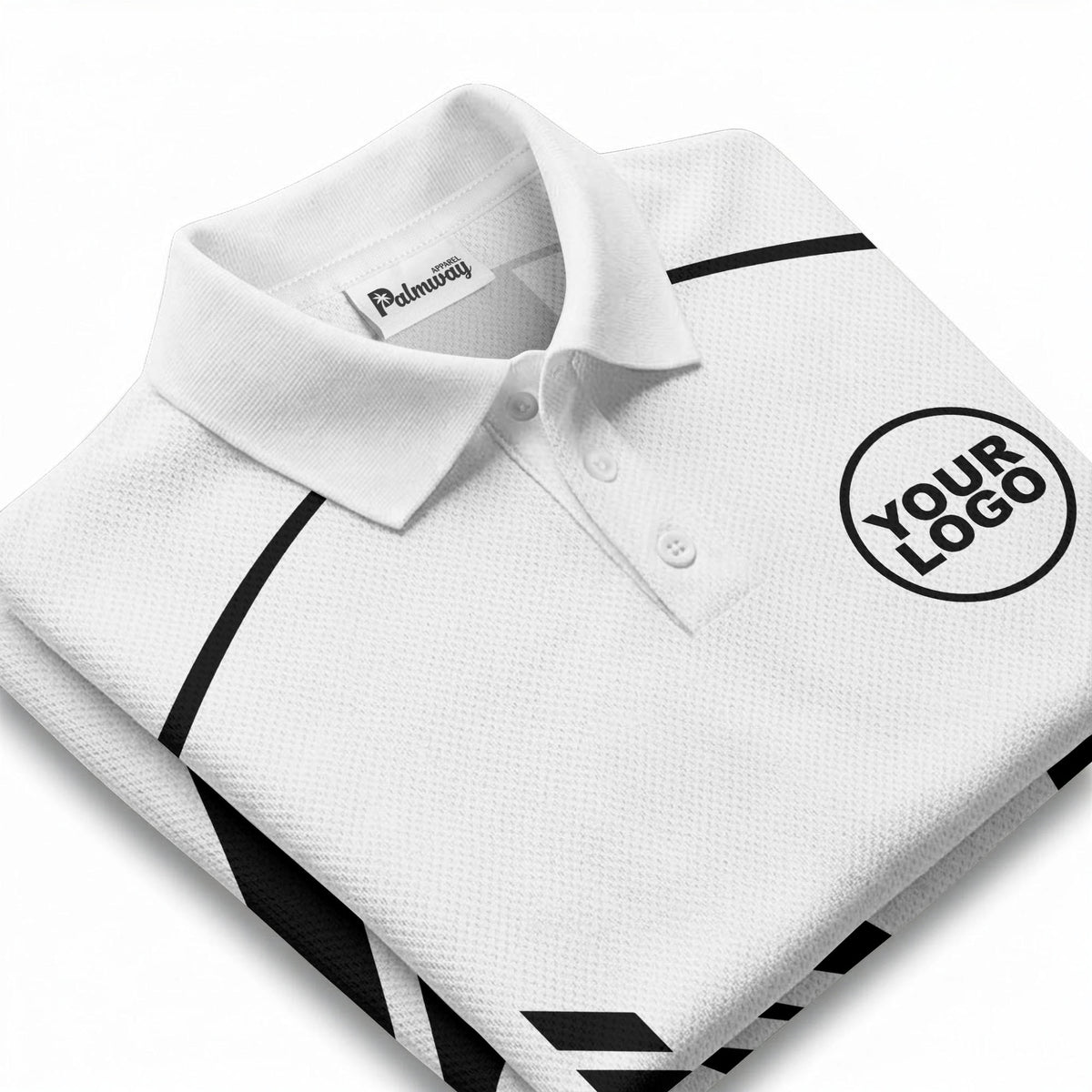 lightning bolt graphic custom logo sporty modern polo shirt