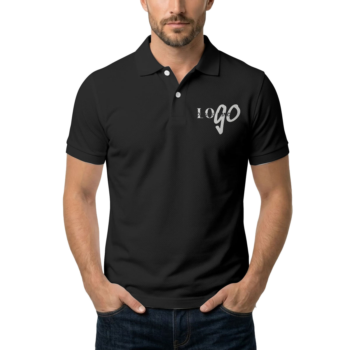 luxury minimalist custom golf club logo polo shirt for men