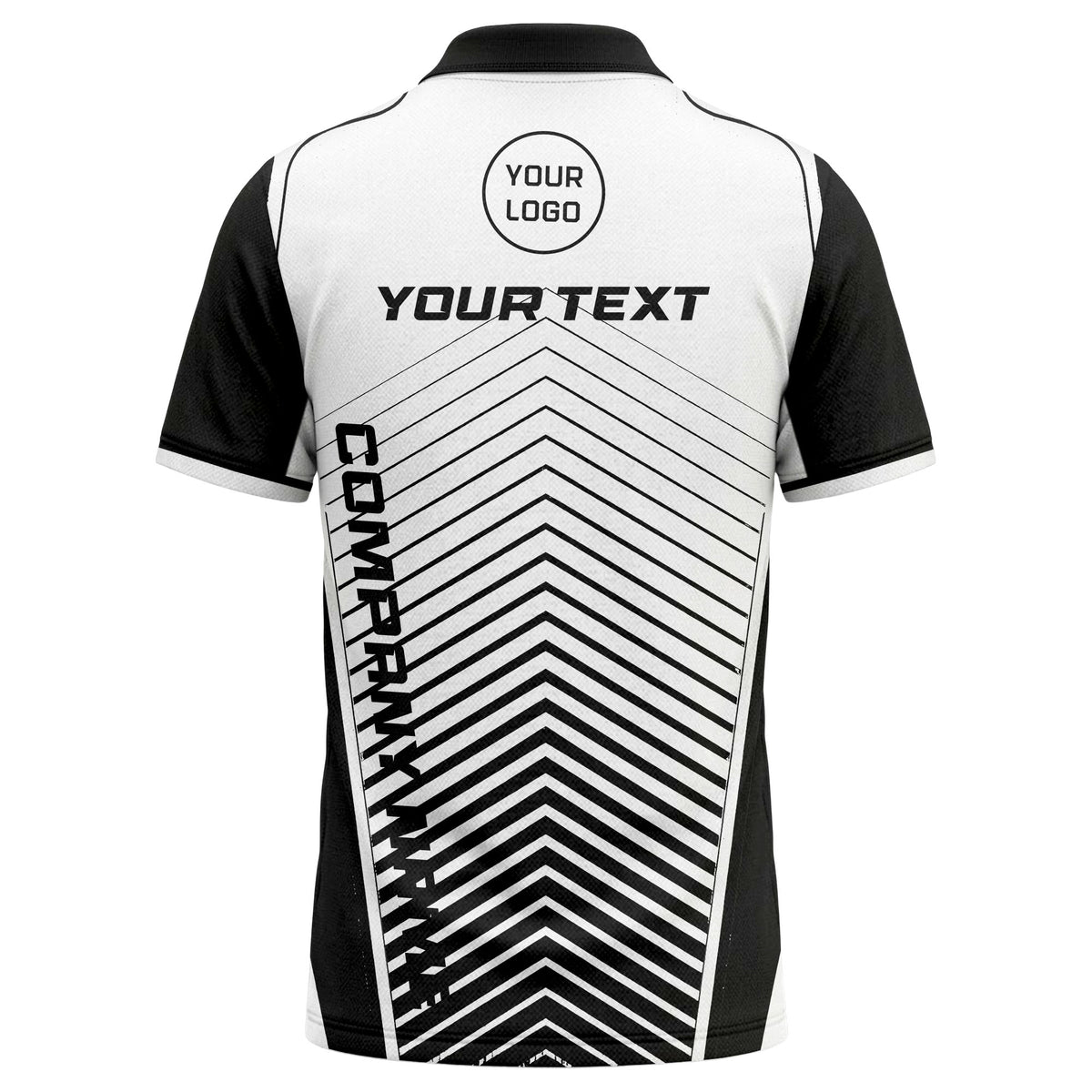 modern chevron stripes personalized logo corporate polo shirt