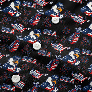 usa bald eagles golf bags fireworks hawaiian shirt for men