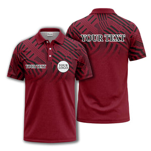 bold geometric stripes customizable polo shirt for men