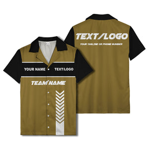 customizable chevron stripes white text graphic hawaiian shirt