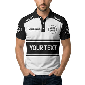 customizable logo & text sport jersey polo shirt for team gear