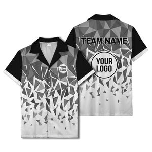 modern abstract triangular geometric hawaiian shirt for men