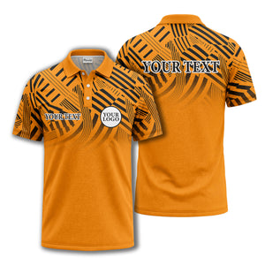 bold geometric stripes customizable polo shirt for men