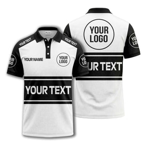 customizable logo & text sport jersey polo shirt for team gear