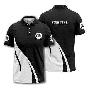 diagonal stripe custom logo modern graphic polo shirt
