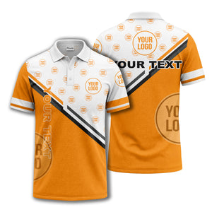 logo repeat diagonal stripe customizable polo shirt for teams