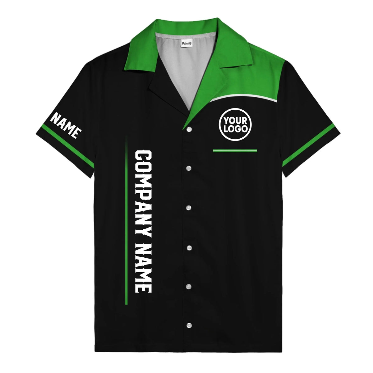 01_live-preview-green-stripe-logo-grid-corporate-uniform-hawaiian-shirt-for-men