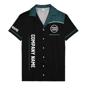01_live-preview-green-stripe-logo-grid-corporate-uniform-hawaiian-shirt-for-men